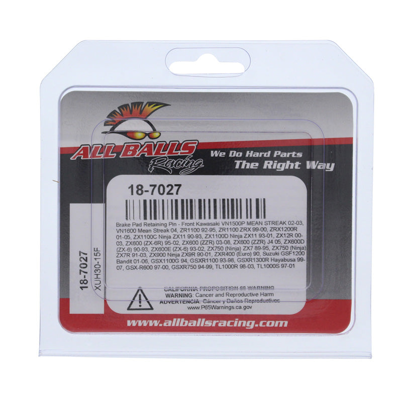 BRAKE PAD RETAINING PIN FR KAW/SUZ ZX6/GSXR600/700
