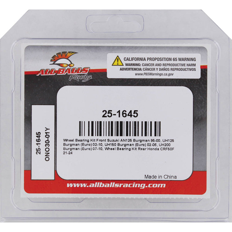 WHEEL BEARING/SEAL KIT FR SUZUKI 125 BURGMAN 95-00