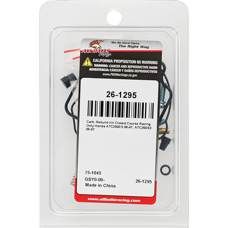 CARBURETOR REBUILD KIT HONDA ATC250ES/SX 86-87