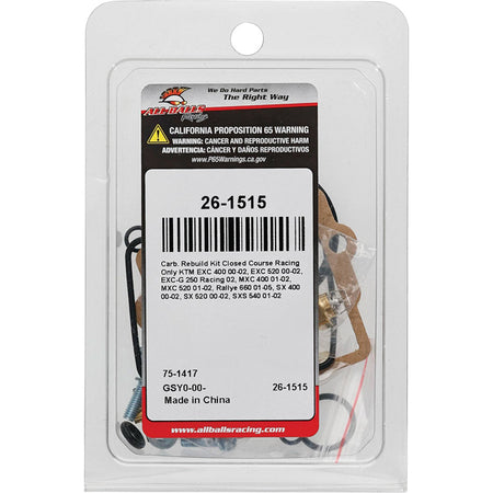 CARBURETOR REBUILD KIT KTM EXC 520 00-02