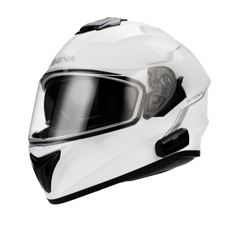 XOUTFORCE BT HELMET FULL-FACE GLOSSY WHITE L
