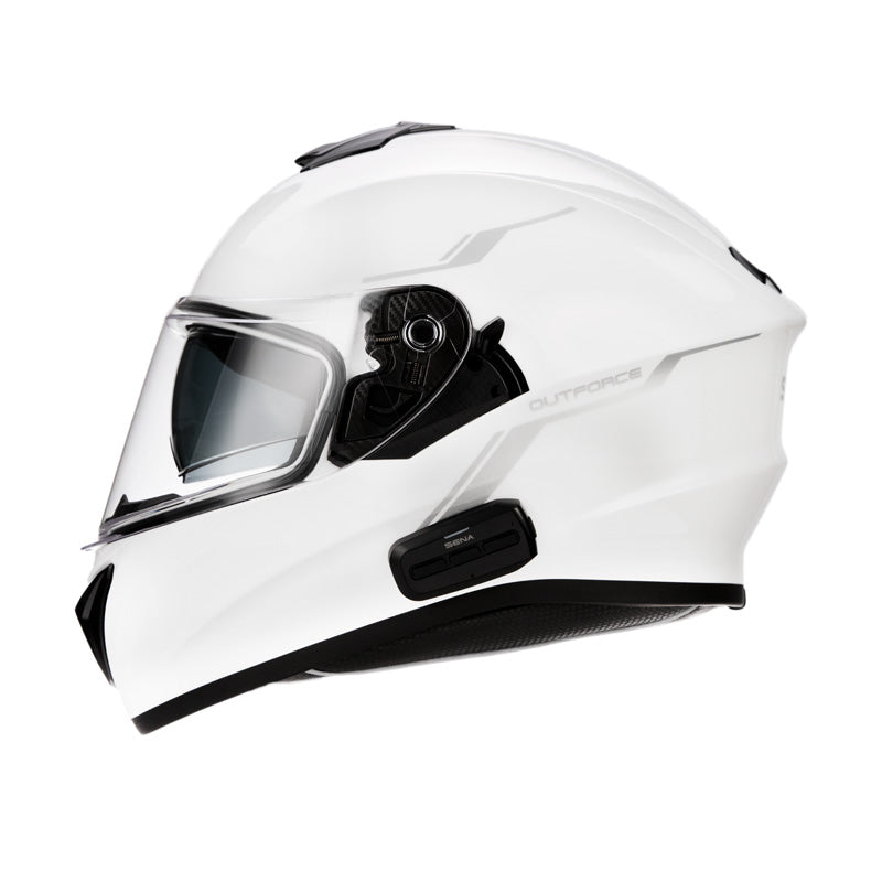 XOUTFORCE BT HELMET FULL-FACE GLOSSY WHITE L