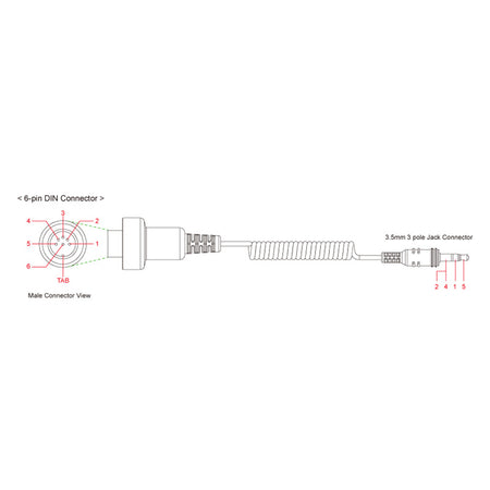 6 PIN DIN CABLE FOR BMW K1200LT