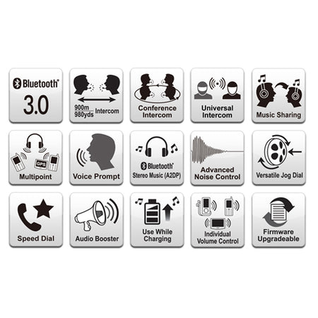 SPH10 HALF HELMET BLUETOOTH INTERCOM