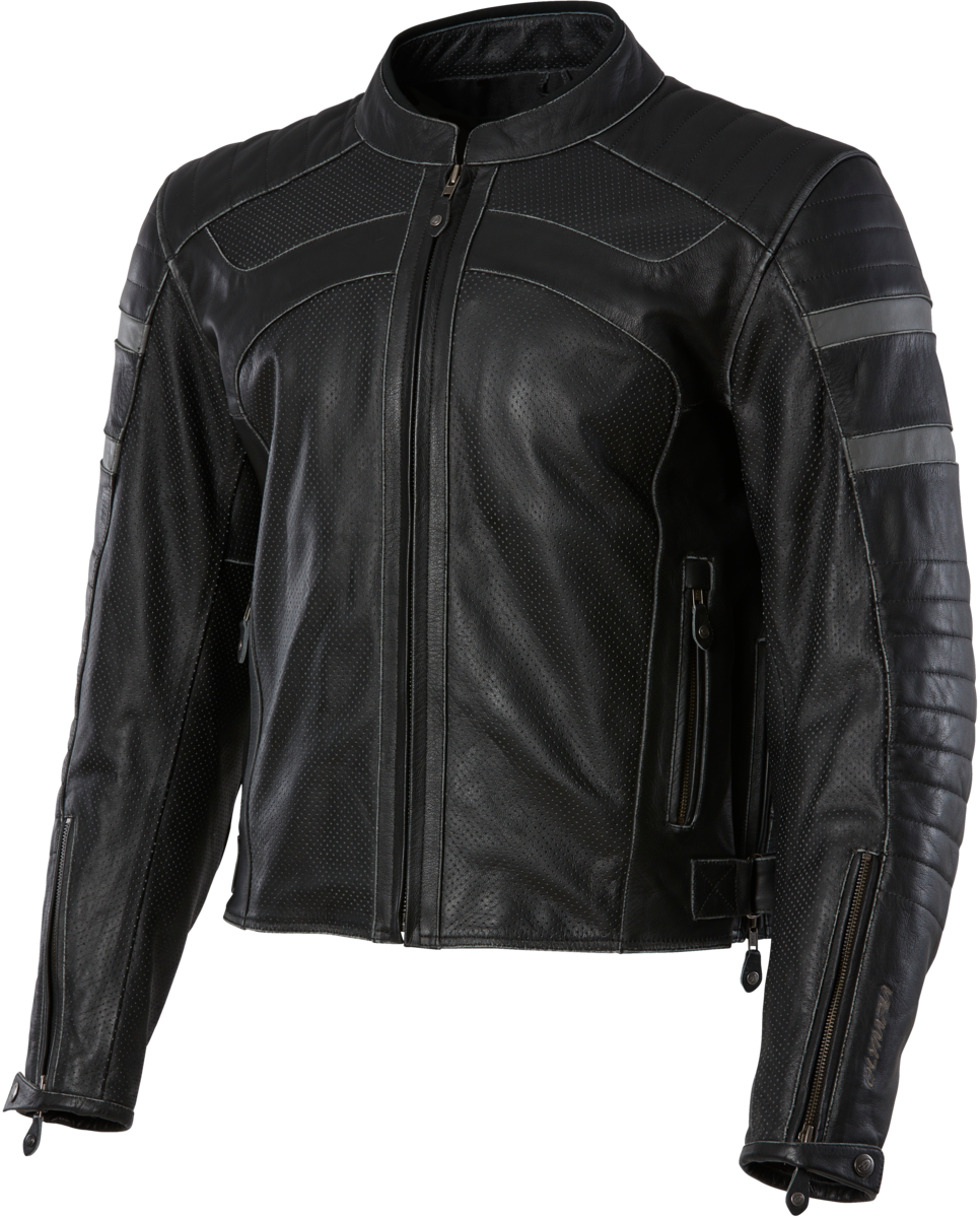LONG BEACH LTH JCKT BLK 3XL