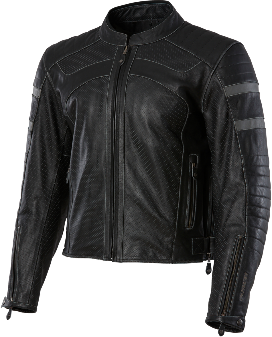 LONG BEACH LTH JCKT BLK 3XL