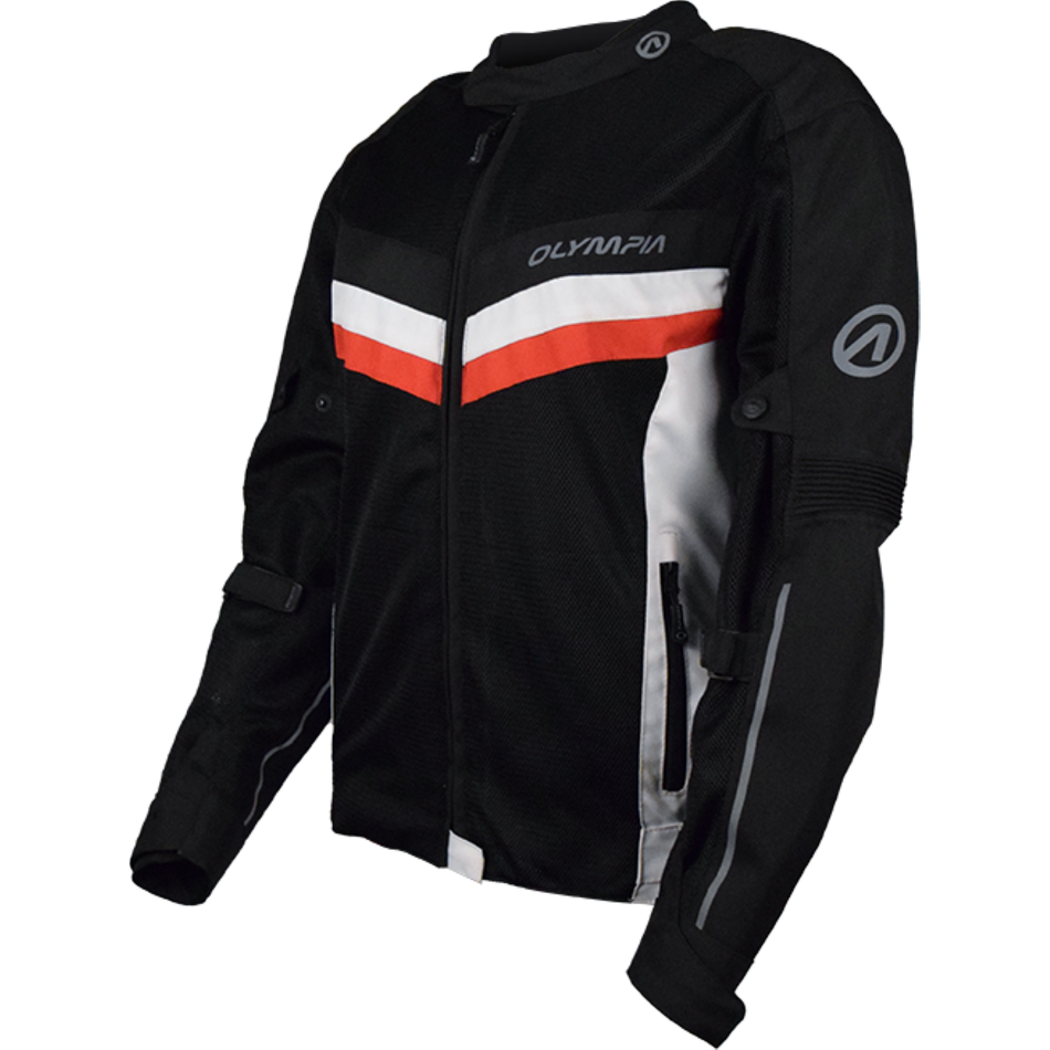 (L) EVE 3 JCKT WHITE / RED L