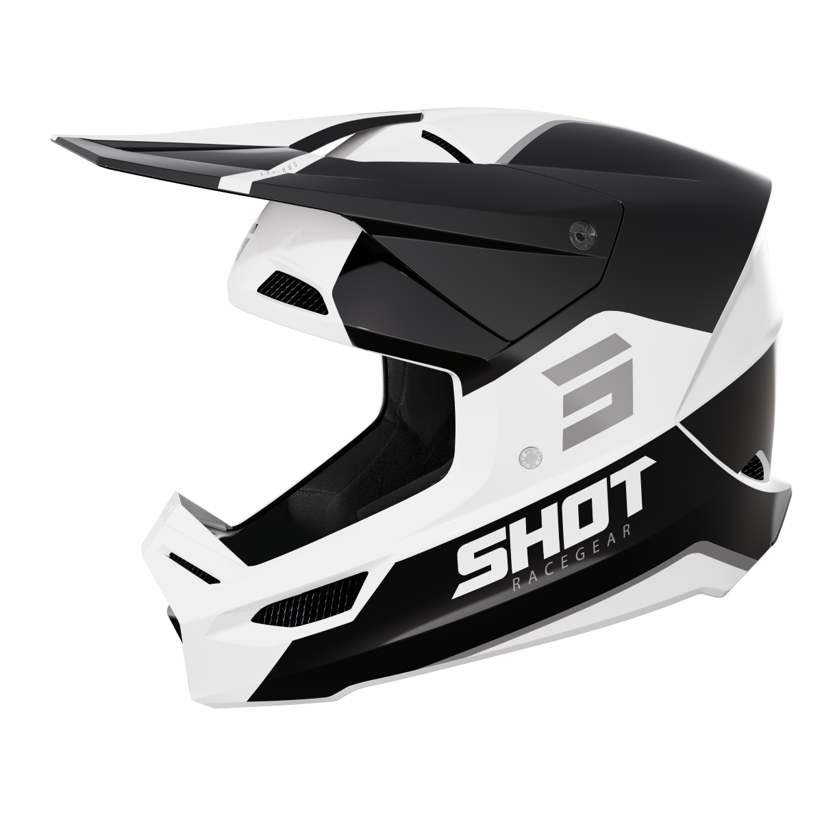 FURIOUS BOLT BLK/WHT GLOSSY S
