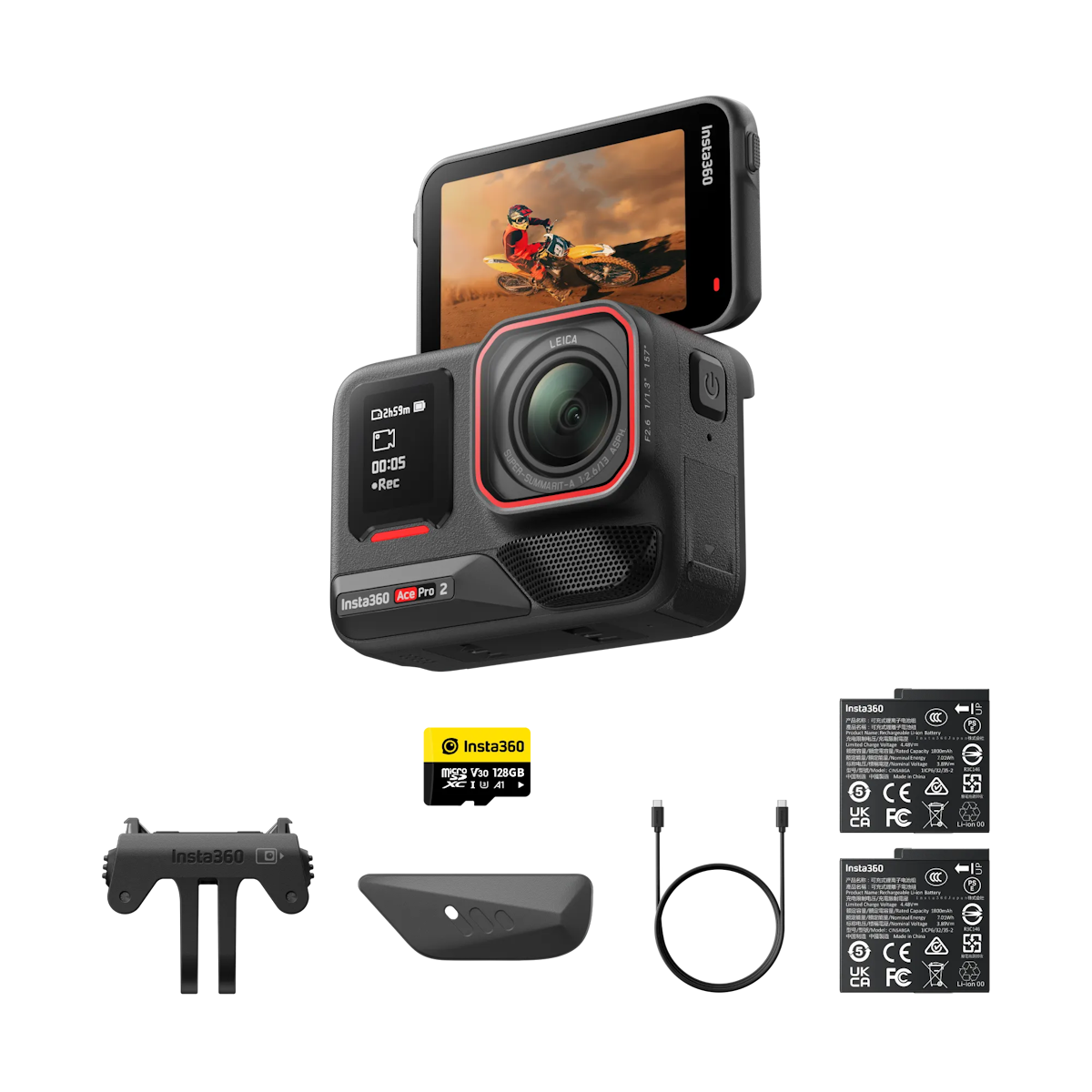 ACE PRO 2 CAMERA 2xBATT+MEM CARD