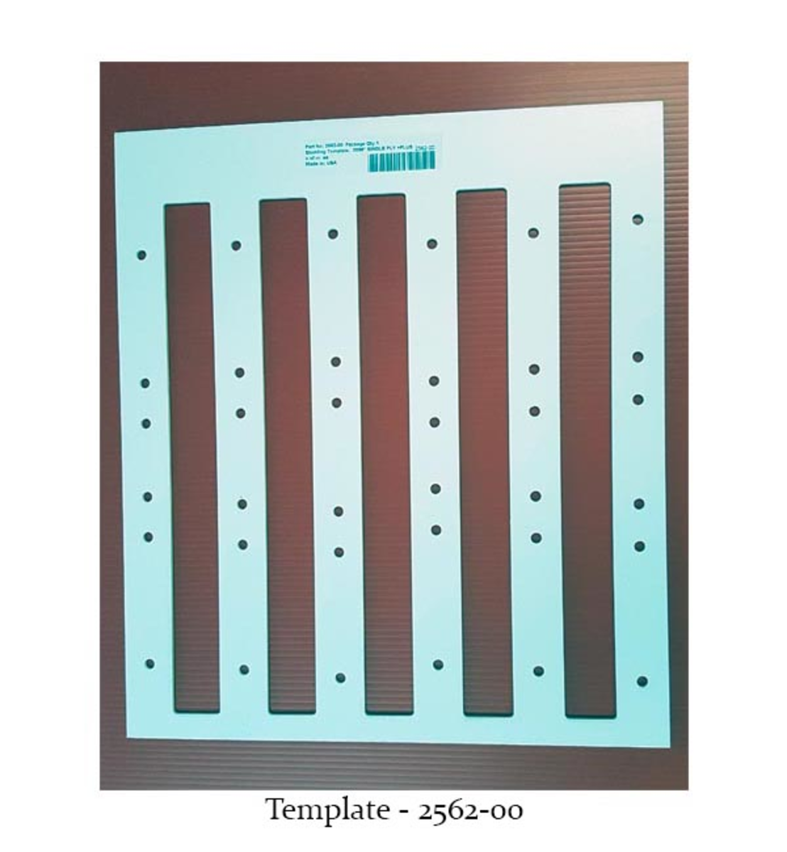 2.86" PITCH SINGLE PLY STUD TEMPLATE