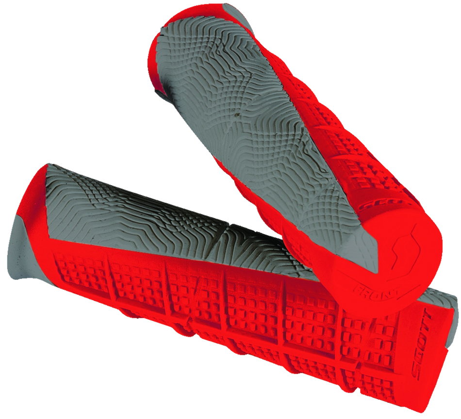 DEUCE ATV GRIP NEON RED/GREY