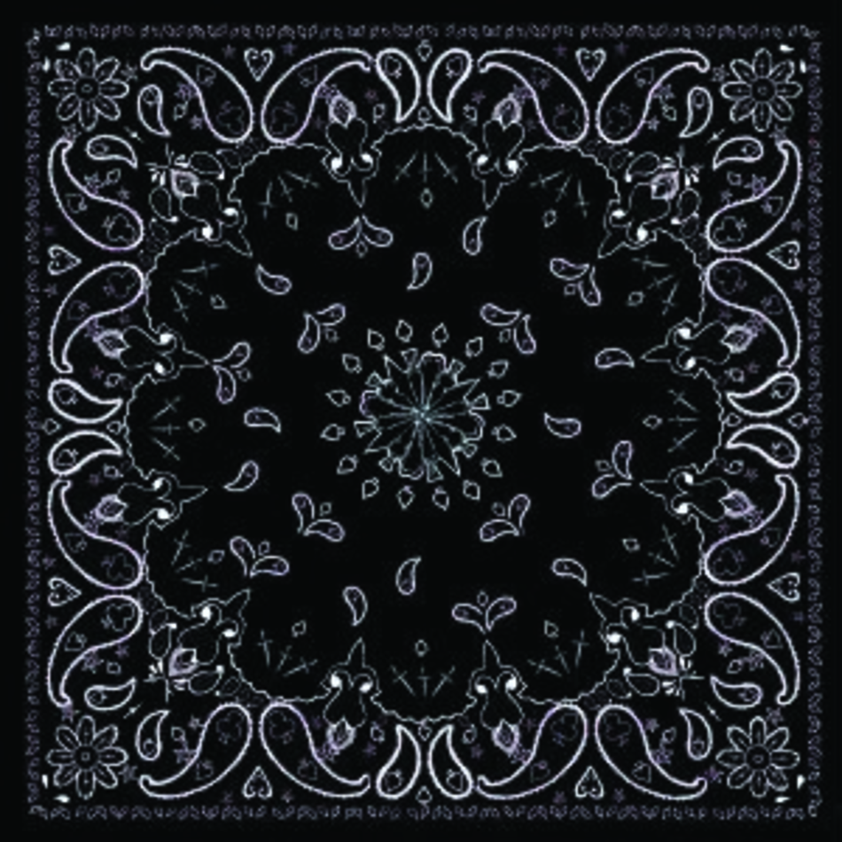 BANDANNA BLACK PAISLEY