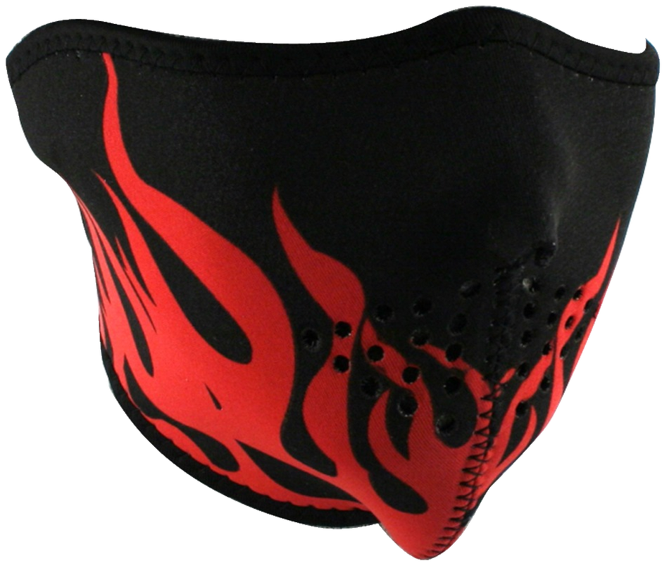 1/2 MASK RED FLAMES