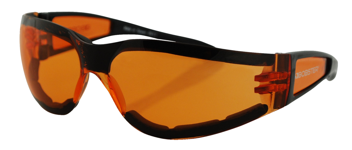 SUNGLASSES SHIELD II BLK FRAME/AMBERLENS