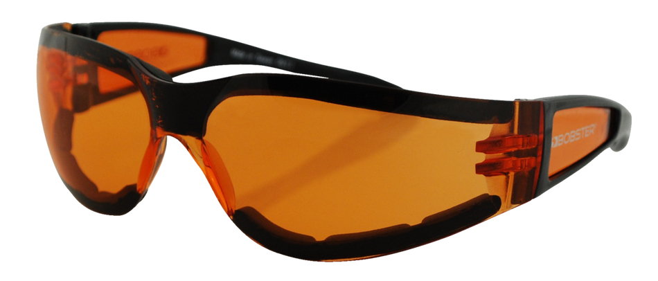 SUNGLASSES SHIELD II BLK FRAME/AMBERLENS