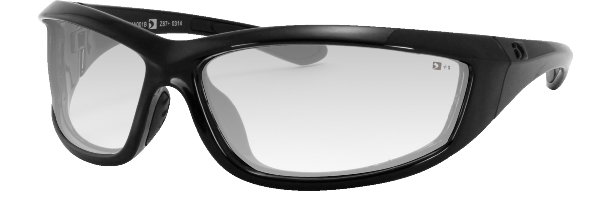 CHARGER SUNGLASS BLK FRAME ANTI-FOG CL