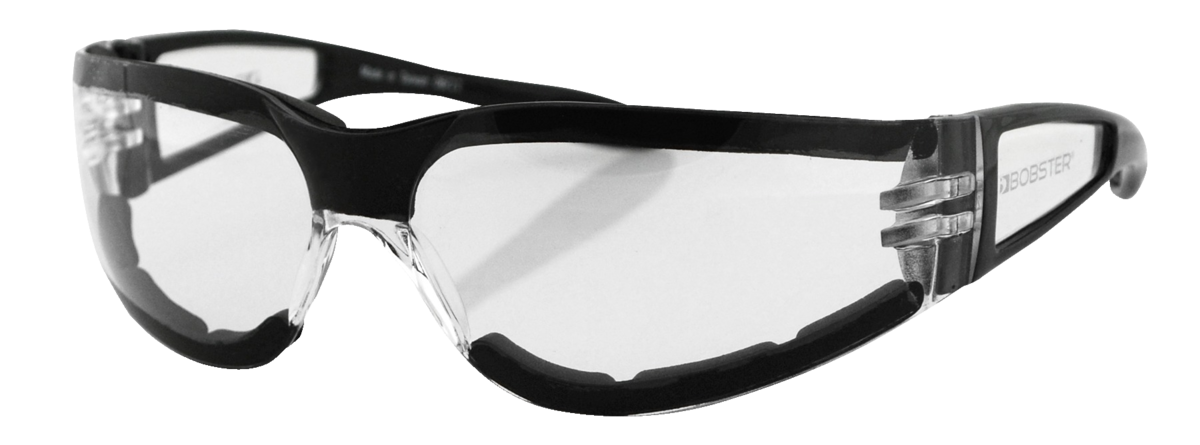 SHIELD II SUNGLASS BLACK FRAME CLEAR L