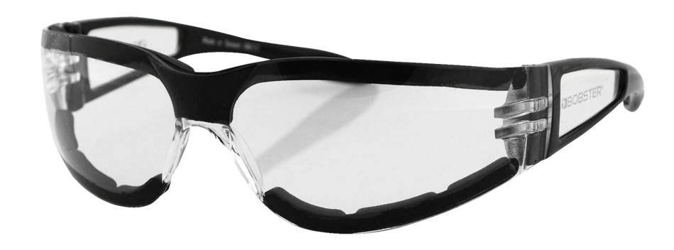 SHIELD II SUNGLASS BLACK FRAME CLEAR L