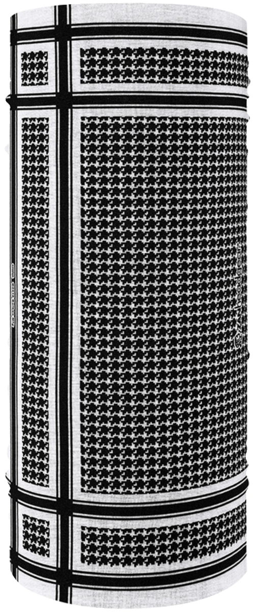 MOTLEY TUBE POLYESTER HOUNDSTOOTH BLK