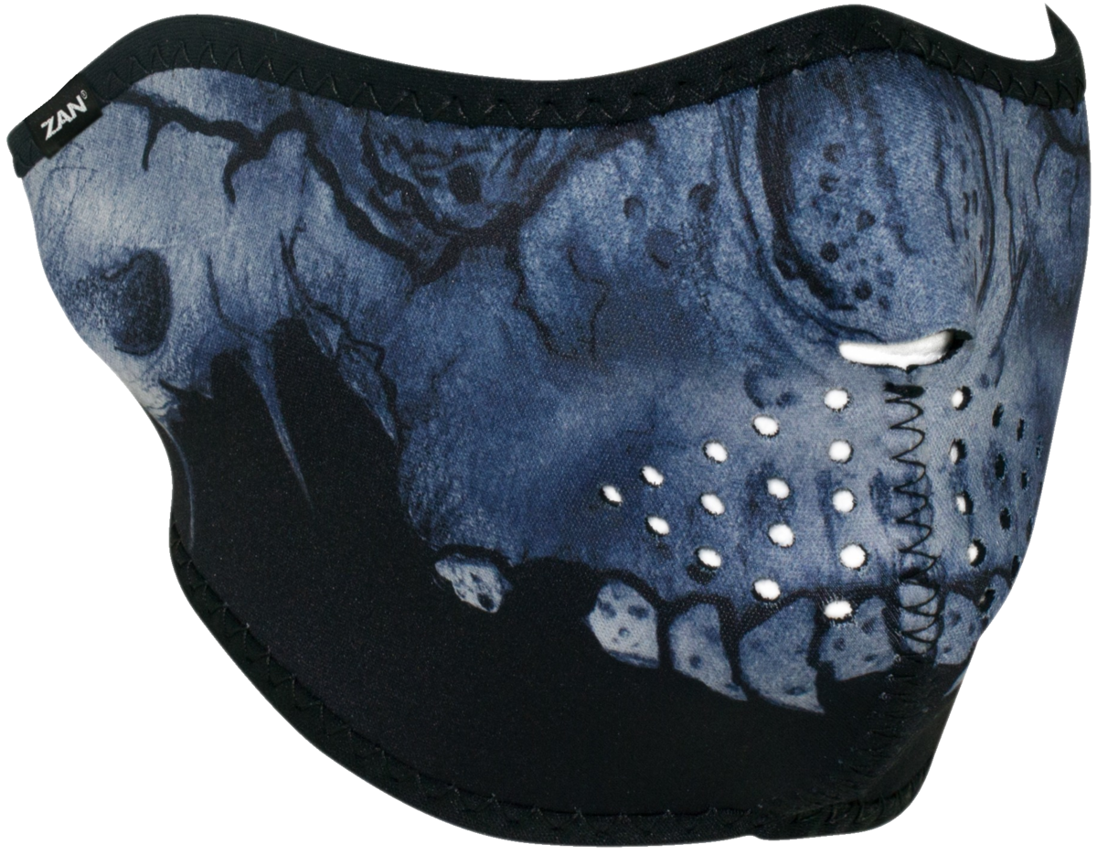 HALF MASK NEOPRENE MIDNIGHT SKULL