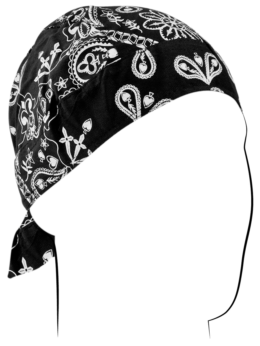 ROAD HOG FLYDANNA COTTON BLACK PAISLEY