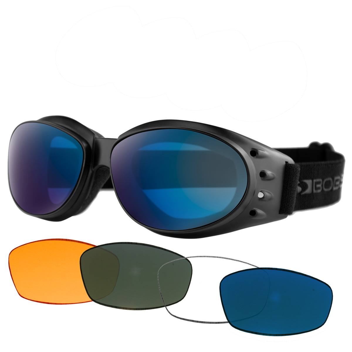 CRUISER 3 GOGGLE MATTE BK 4 INTERCHANGEA