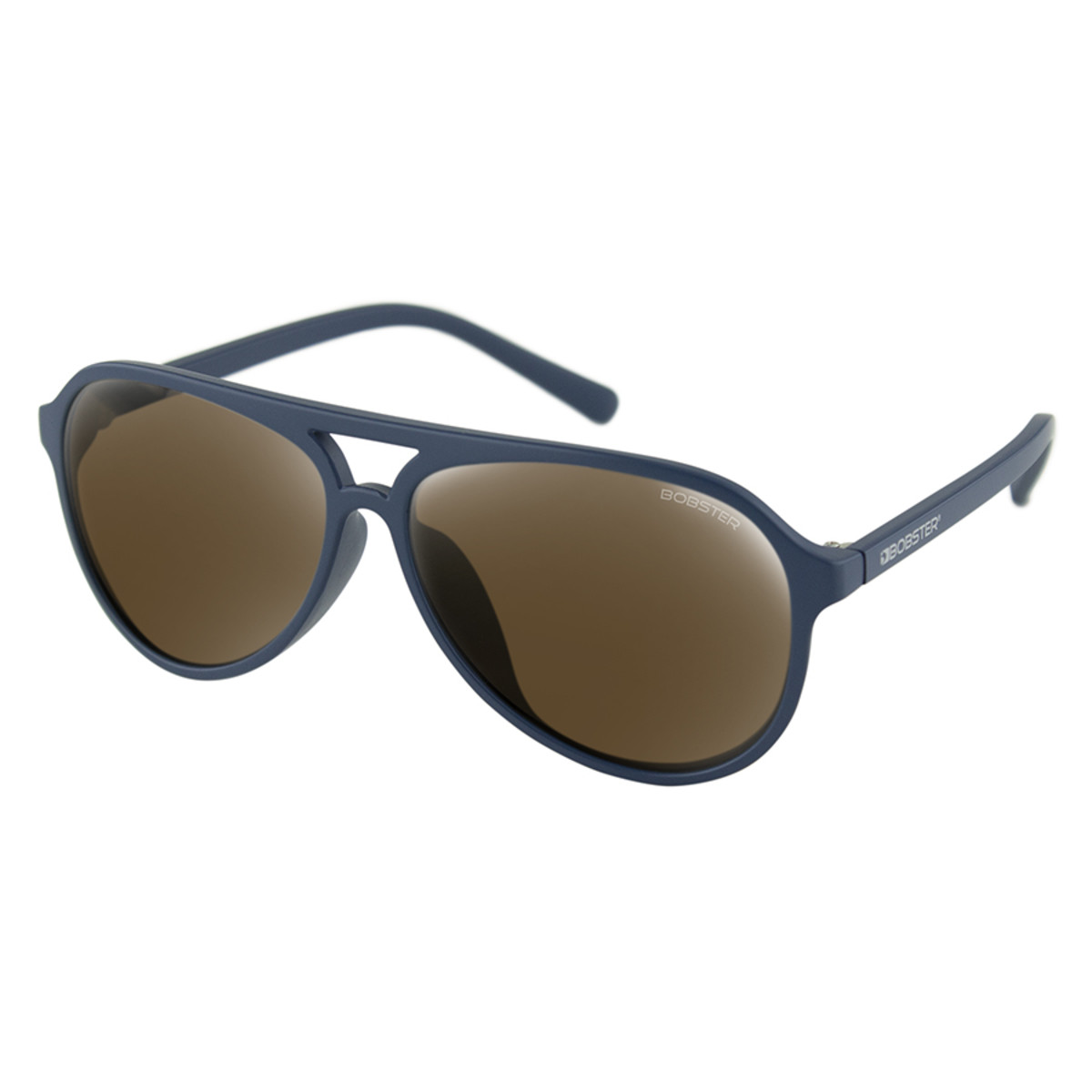 MAVERICK MATTE NAVY FRAME BROWN HD SILVE