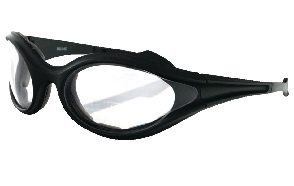 FOAMERZ SUNGL BLK FRAME CLEAR ANTI-FOG