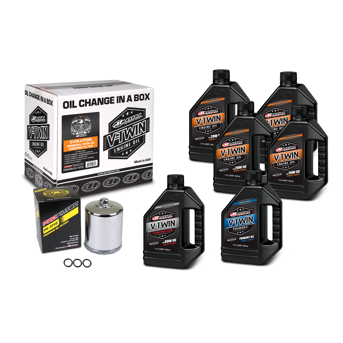 V-TWIN OIL MIN CHROME FILTER EVO (KIT)