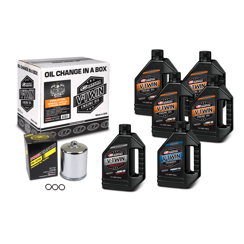 V-TWIN OIL MIN CHROME FILTER EVO (KIT)