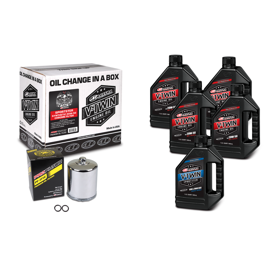 V-TWIN KIT SYNTHETIC CHROME FILTER XL