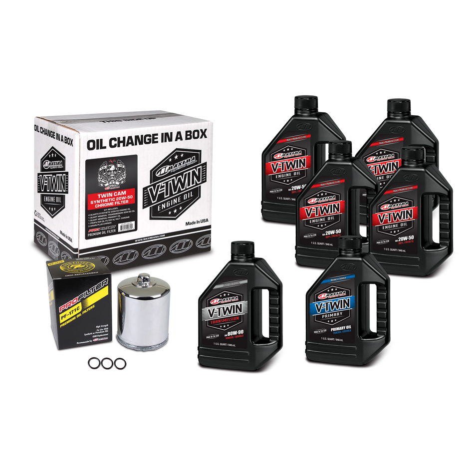 V-TWIN OIL SYN CHROME FILTER TC (KIT)
