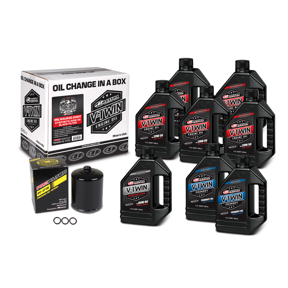 V-TWIN OIL KIT SYNTHETIC BLK MILWAUKEE-8