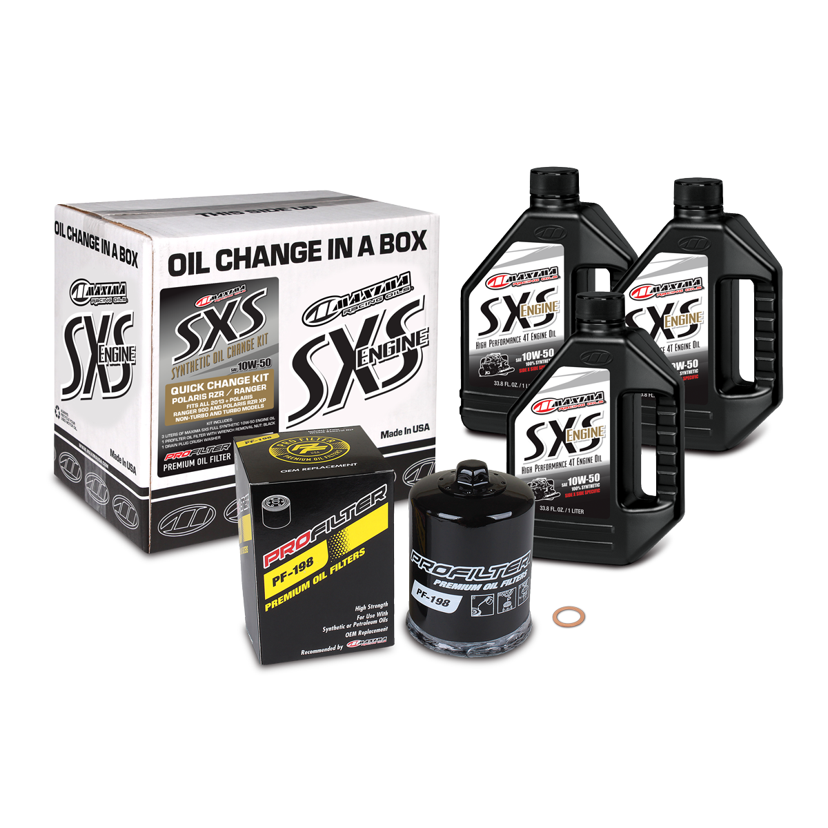 SXS QUICK CHANGE KIT 10W-50 SYNTH OIL W/