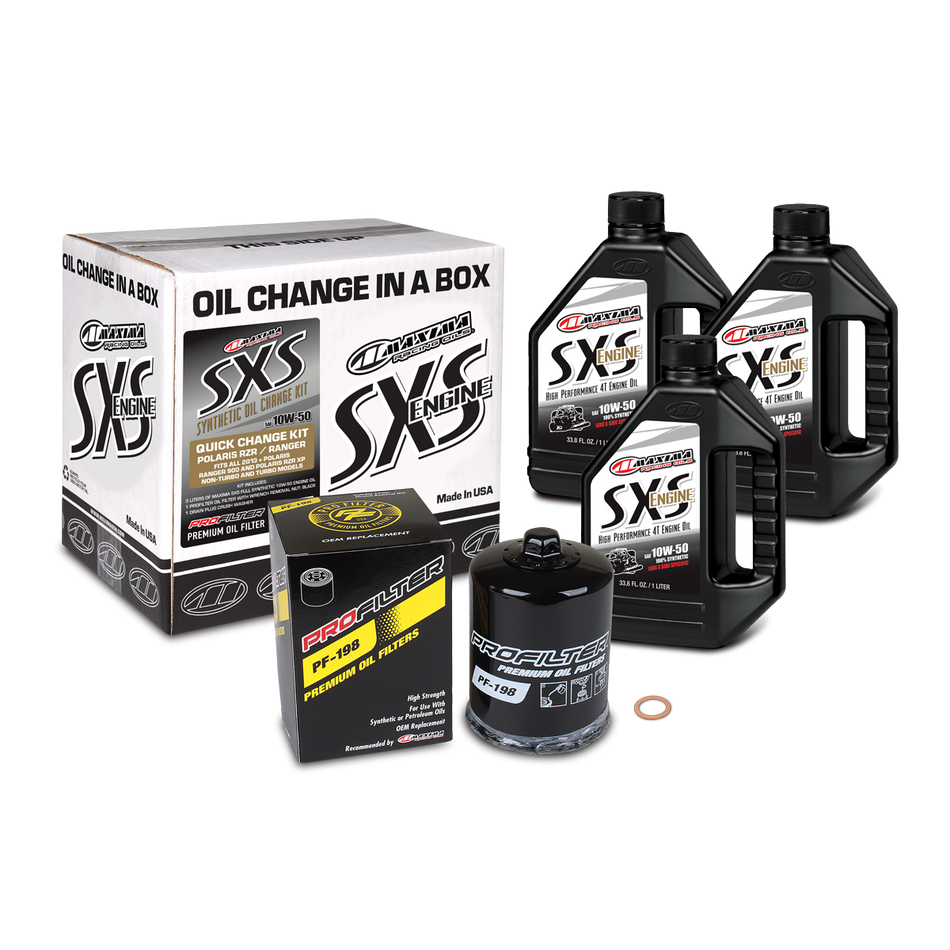 SXS QUICK CHANGE KIT 10W-50 SYNTH OIL W/
