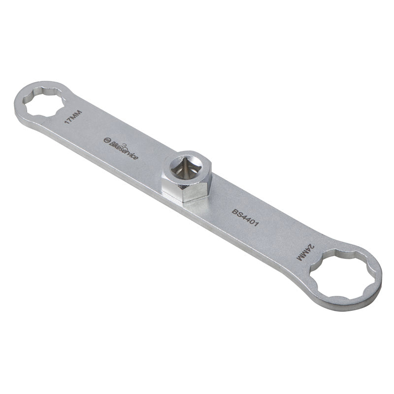 FRONT FORK CAP ADJ.WRENCH W/ADD.DRIVER 17X24MM