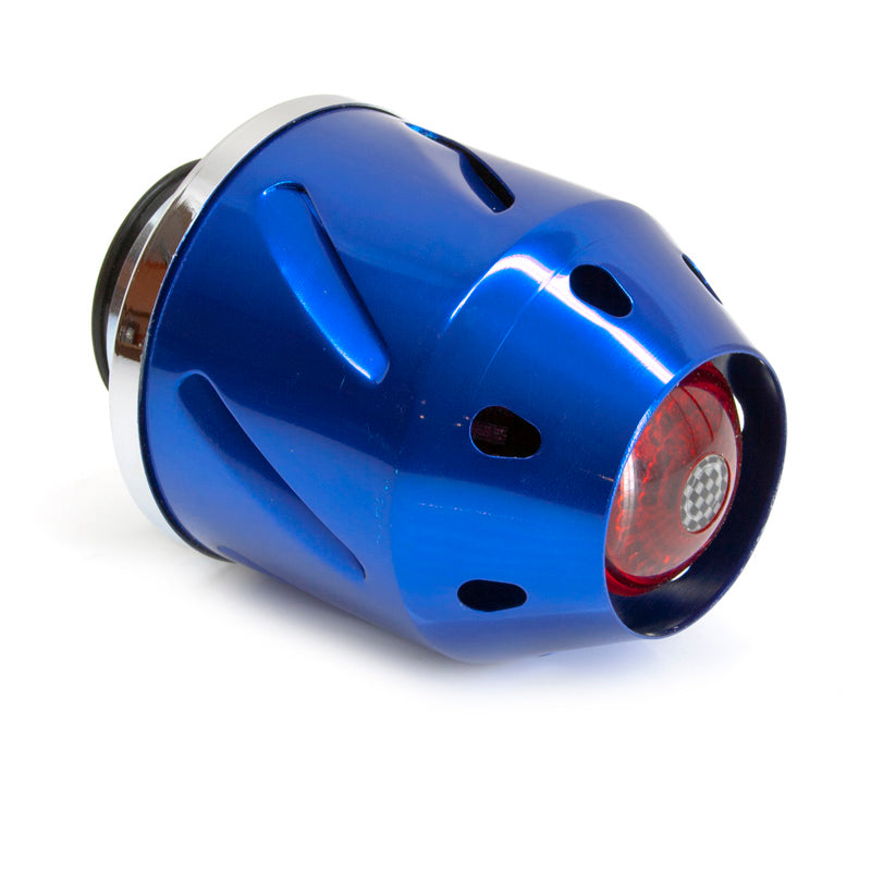 AIR FILTER TAPERED BLUE+LED 28/35MM.