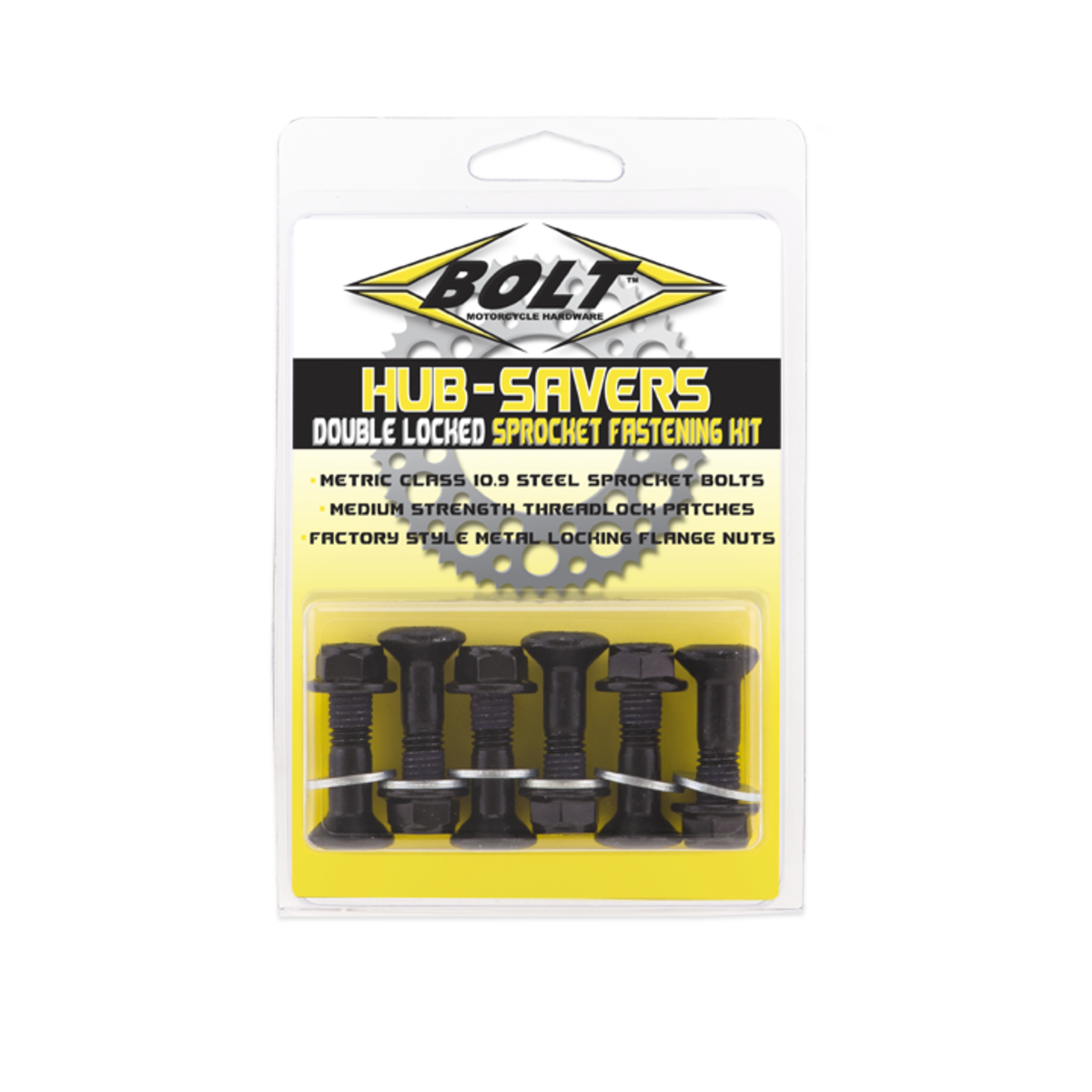 HUB-SAVERS SPROCKET FASTENERS-BLK