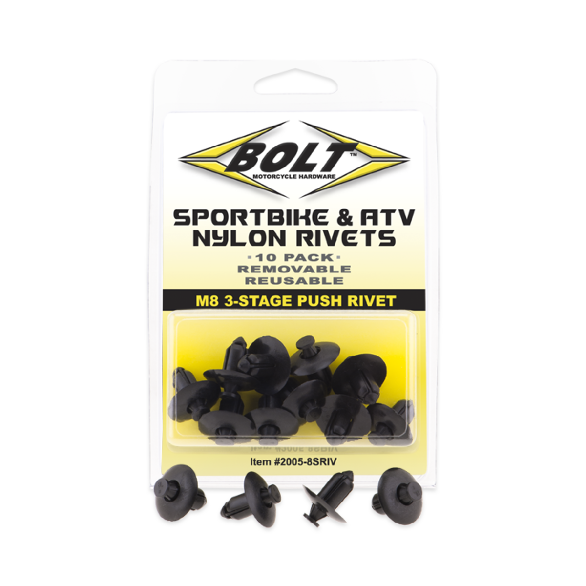 M8 NYLON PUSH RIVETS (10)