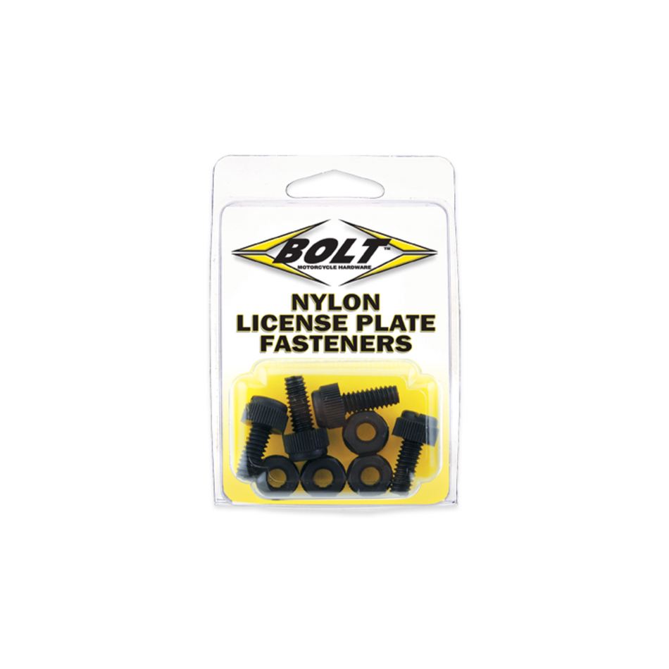 NYLON LICENSE PLATE BOLTS/NUTS (4 EA)