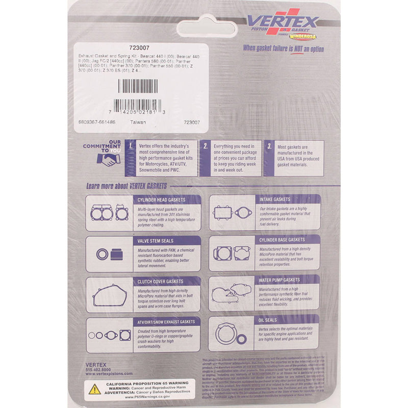 %EXHAUST GASKET AND SPRING KIT AC PANTHER 370 00-0