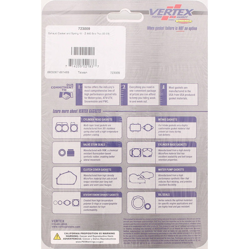%EXHAUST GASKET AND SPRING KIT AC Z 440 SNO-PRO 20
