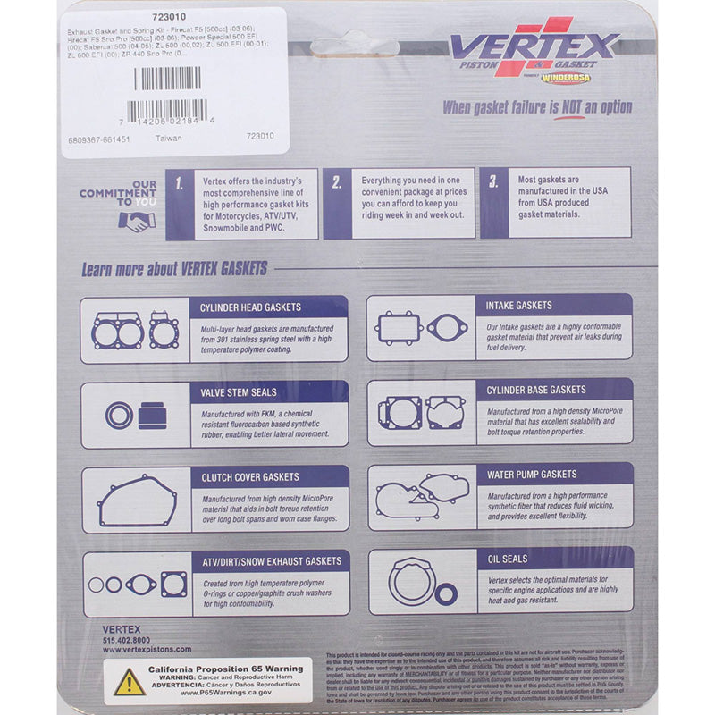 %EXHAUST GASKET AND SPRING KIT AC ZR 440 SNO-PRO 2