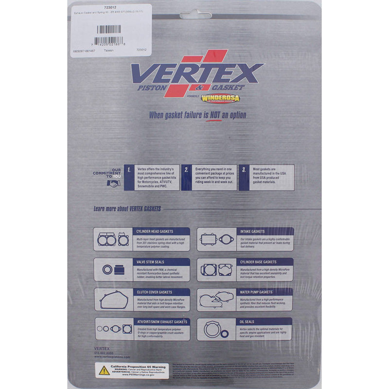 %EXHAUST GASKET AND SPRING KIT AC ZR 4000 EFI 15-1