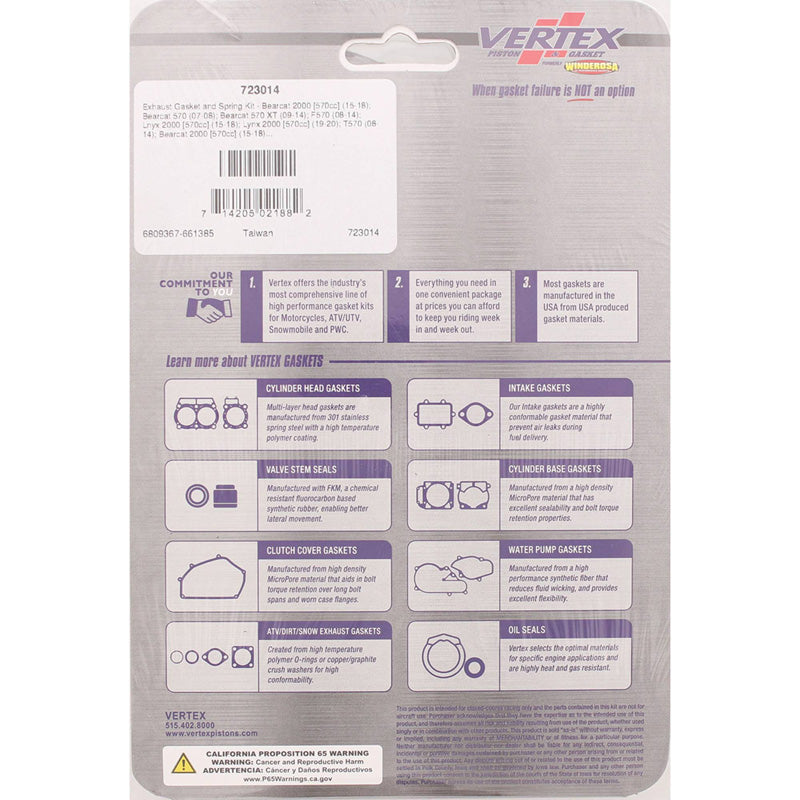 %EXHAUST GASKET AND SPRING KIT AC BEAR CAT 2000 15