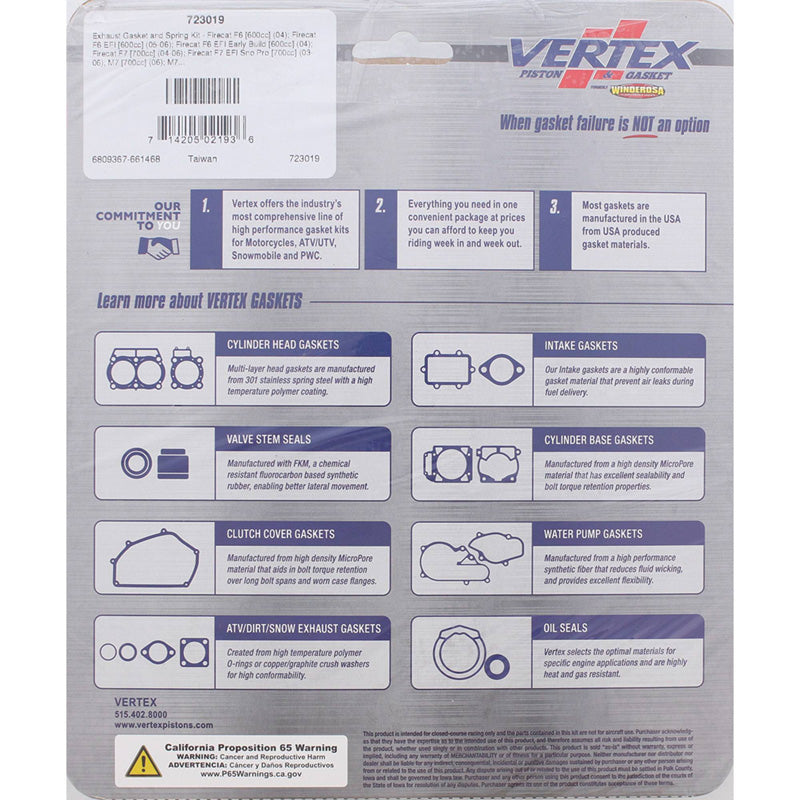 %EXHAUST GASKET AND SPRING KIT AC F6 FIRECAT 600 E