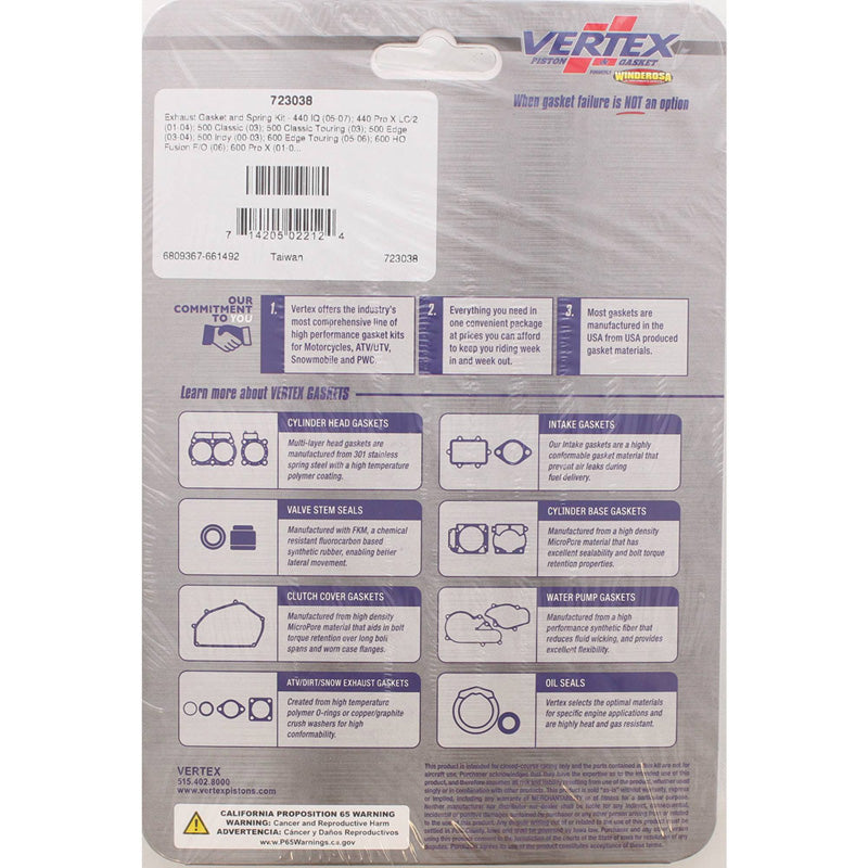 %EXHAUST GASKET AND SPRING KIT POL 440 IQ / EURO 0