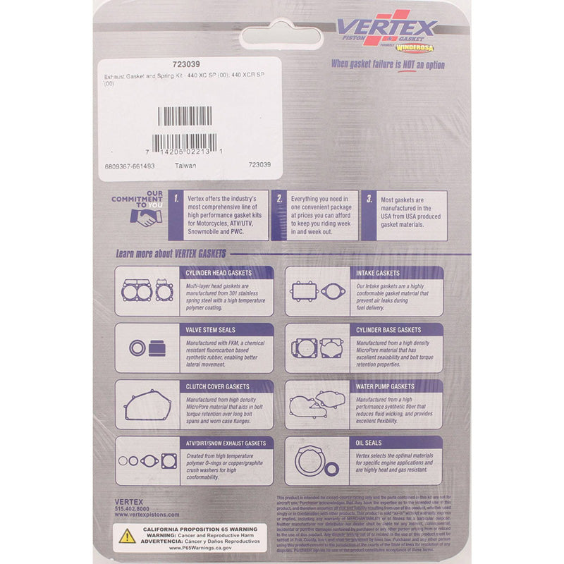 %EXHAUST GASKET AND SPRING KIT POL 440 XC SP 2000