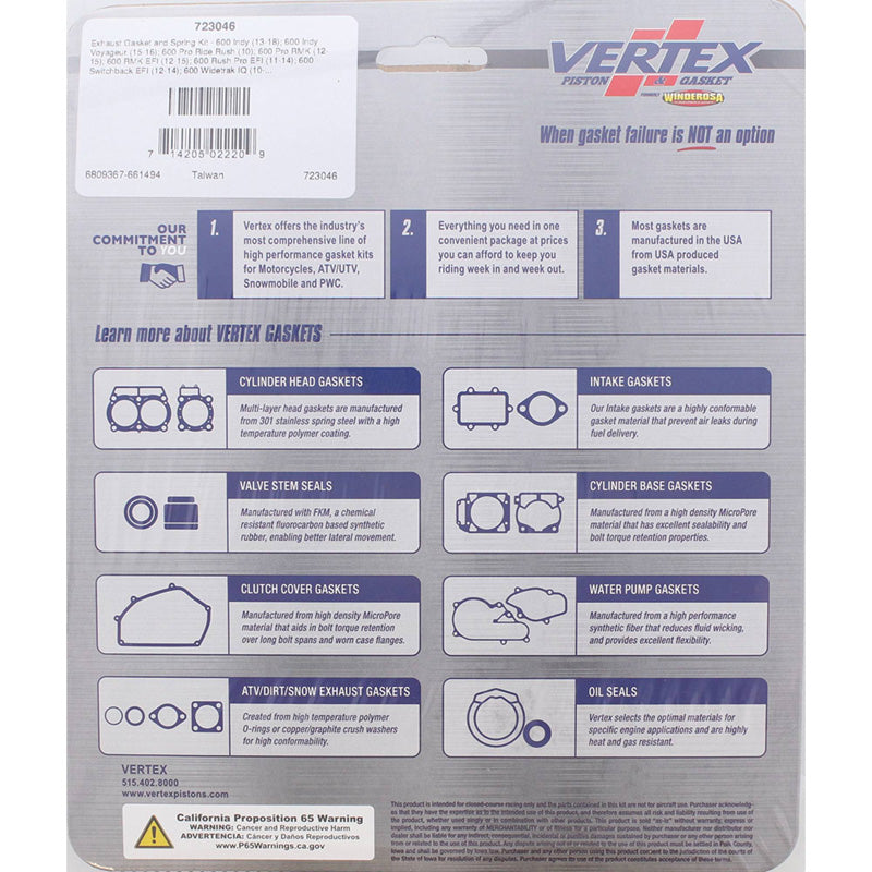 %EXHAUST GASKET AND SPRING KIT POL 600 INDY VOYAGE