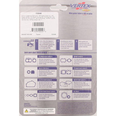 %EXHAUST GASKET AND SPRING KIT POL 600 CLASSIC EDG